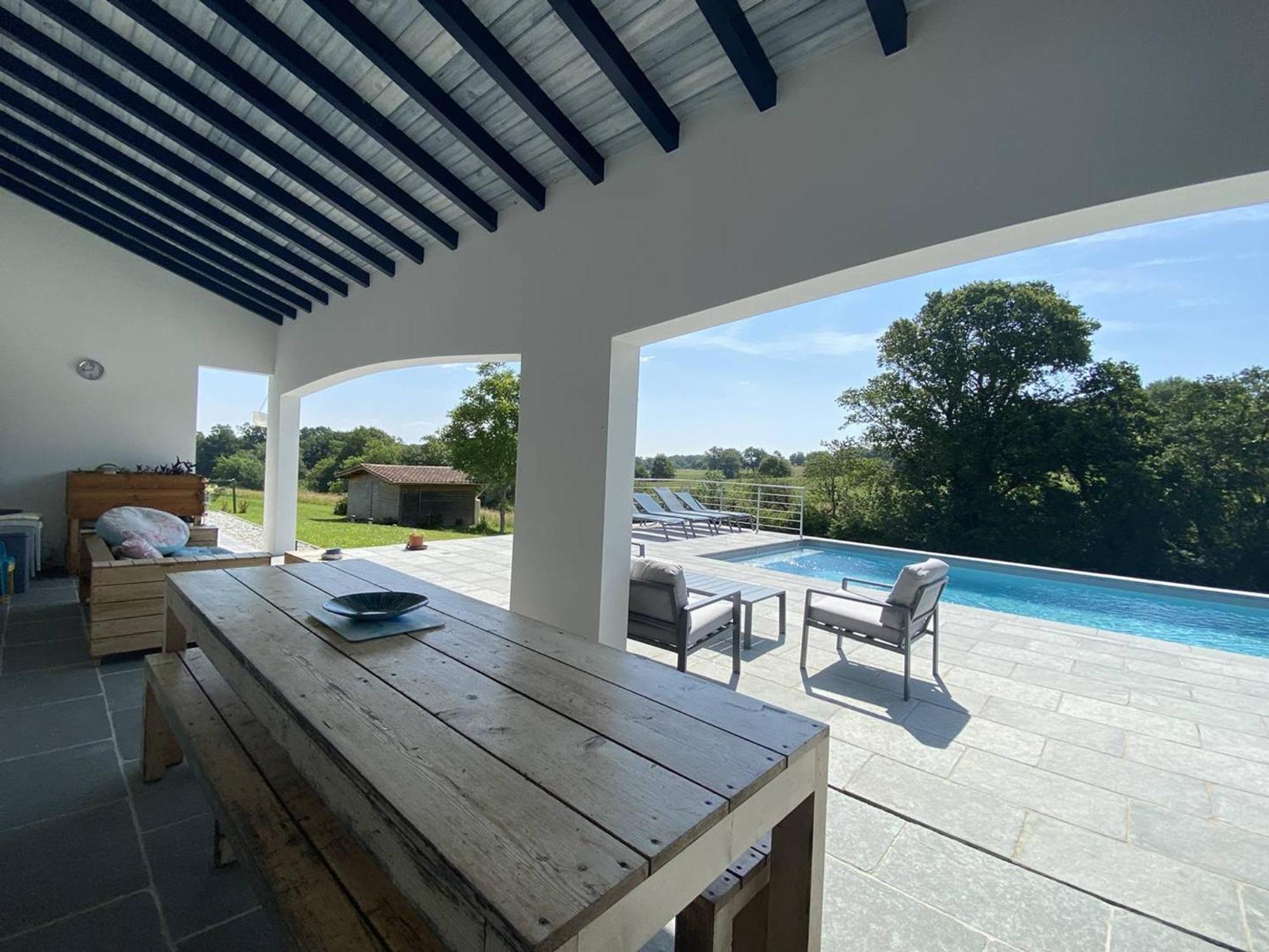 Maison Individuelle Avec Piscine Et Grand Jardin, 6-8 Pers, Urt - Fr-1-495-140 Extérieur photo